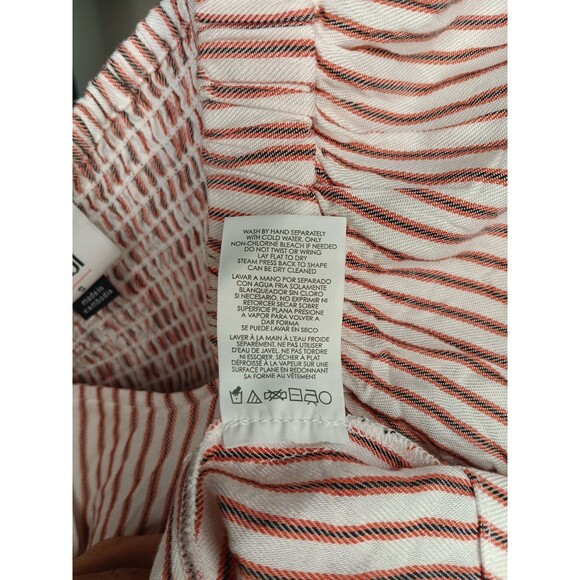 Cabi Womens Size Small Carnival Stripe Puff Sleeve Square Neck Boho Chic Blouse - Picture 6 of 10